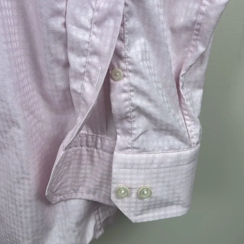 ETON pink gingham button up dress shirt 39 15.5 cotton